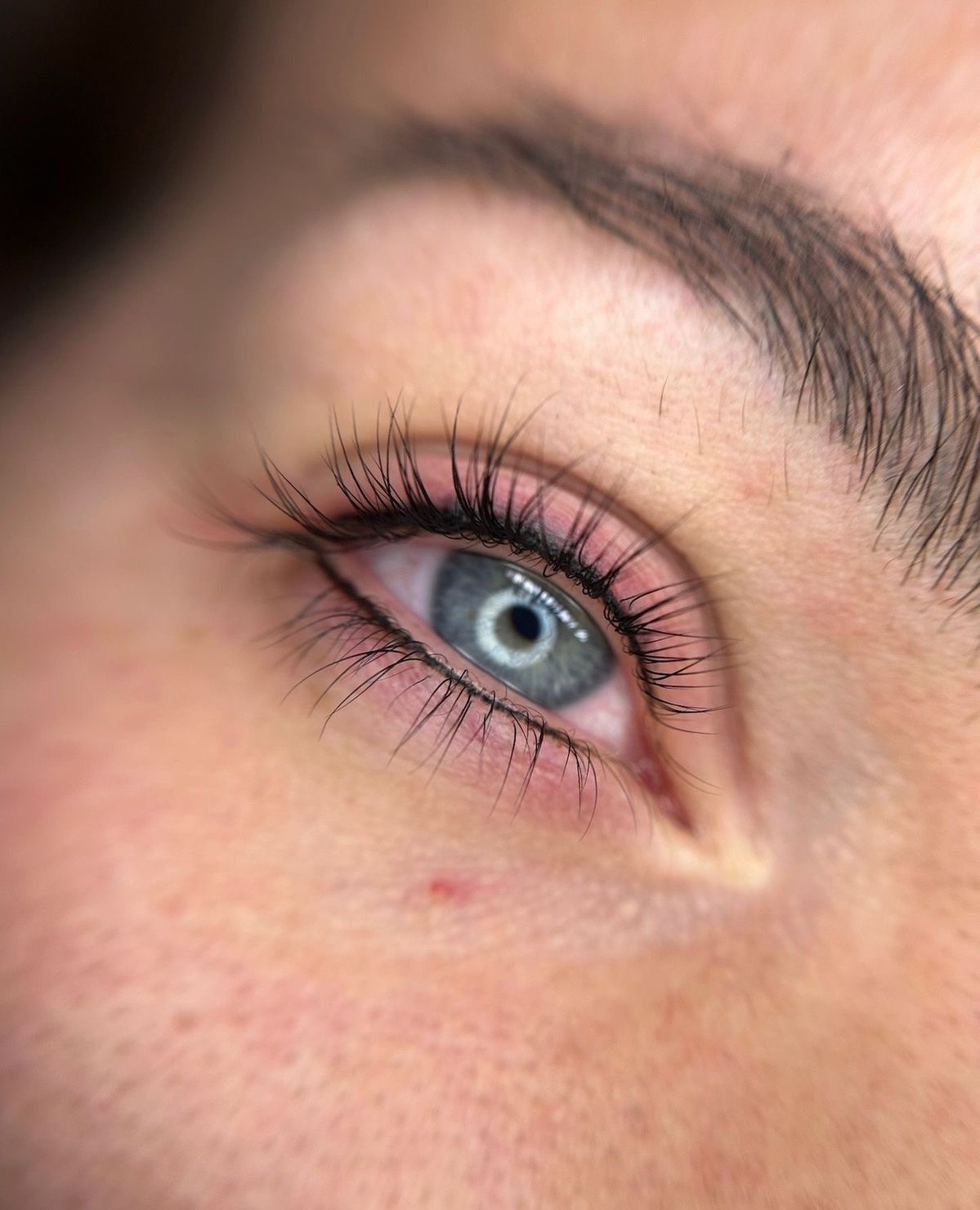 Permanent eyeliner close-up